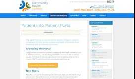 
							         Patient Portal - Community Health Centers								  
							    