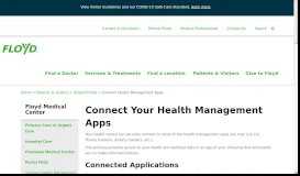 
							         Patient Portal Connect Health Management Apps - Floyd.org								  
							    