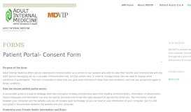 
							         Patient Portal- Consent Form - Adult Internal Medicine								  
							    