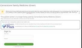 
							         Patient Portal - Cornerstone Family Medicine (Greer) - Medfusion								  
							    