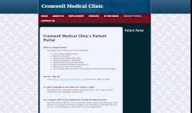 
							         Patient Portal - Cromwell Medical Clinic								  
							    