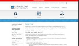 
							         Patient Portal - Cumberland Healthcare								  
							    