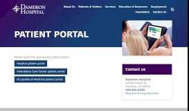 
							         Patient Portal | Dameron Hospital								  
							    