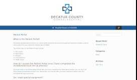 
							         Patient Portal – Decatur County General Hospital								  
							    