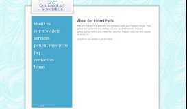 
							         Patient Portal - Dermatology Specialists of Greensboro								  
							    
