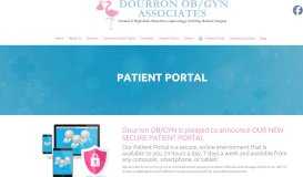 
							         Patient Portal | Dourron OB/GYN & Associates								  
							    