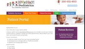 
							         Patient Portal | Dupont Pediatrics								  
							    