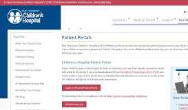 
							         Patient Portal - East Tennessee Children's Hospital								  
							    