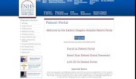 
							         Patient Portal - Eastern Niagara Health Systems								  
							    