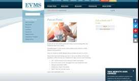 
							         Patient Portal - Eastern Virginia Medical School (EVMS), Norfolk ...								  
							    