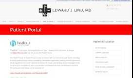 
							         Patient Portal - Edward J. Lind, MD - Family Physician								  
							    