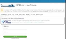 
							         Patient Portal - ENT Clinics of San Antonio - Medfusion								  
							    