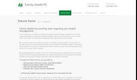 
							         Patient Portal - Family Health PC								  
							    