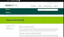 
							         Patient Portal FAQ Des Moines, Iowa (IA), MercyOne								  
							    