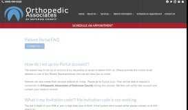 
							         Patient Portal FAQ - Orthopedic Associates of Dutchess County								  
							    