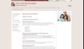 
							         Patient Portal FAQ | Patients and Visitors | Perry County Memorial ...								  
							    