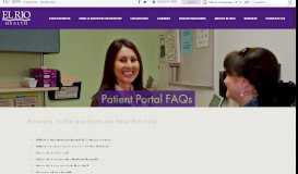 
							         Patient Portal FAQs – El Rio Health								  
							    
