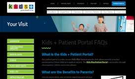 
							         Patient Portal FAQs - Kids Plus Pediatrics								  
							    