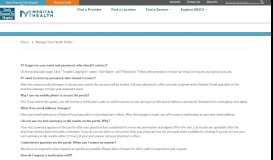 
							         Patient Portal FAQs - Meritas Health								  
							    