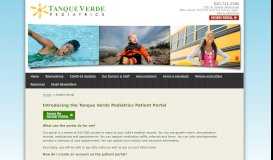 
							         Patient Portal FAQs - Tanque Verde Pediatrics								  
							    