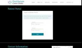 
							         Patient Portal - First Person Care Clinic - Las Vegas, Nevada								  
							    