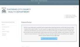 
							         Patient Portal – Flathead City-County Health Department								  
							    