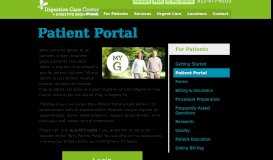 
							         Patient Portal for Digestive Care Center Patients								  
							    