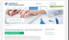 
							         Patient portal for our pain clinic Knoxville TN - Omega Pain Management								  
							    