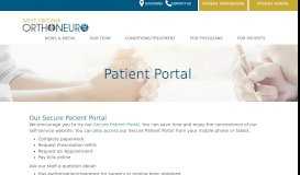 
							         Patient Portal | For Patients | West Virginia OrthoNeuro								  
							    