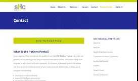 
							         Patient Portal for SHC Residents | SHC Medical Partners								  
							    