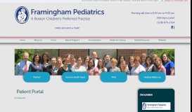 
							         Patient Portal - Framingham Pediatrics - Pediatrics for Family Health								  
							    