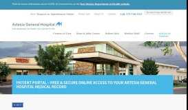 
							         Patient Portal - Free & Secure Online Access to Your Artesia General ...								  
							    