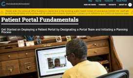 
							         Patient Portal Fundamentals | The Colorado Health Foundation								  
							    