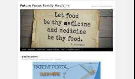 
							         patient portal | Future Focus Family Medicine								  
							    