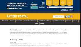 
							         Patient Portal - Garrett Regional Medical Center								  
							    