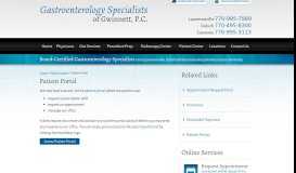 
							         Patient Portal - Gastroenterology Specialists of Gwinnett								  
							    