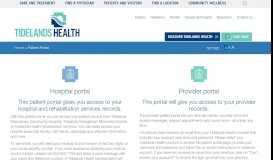 
							         Patient Portal - Georgetown - Tidelands Health								  
							    