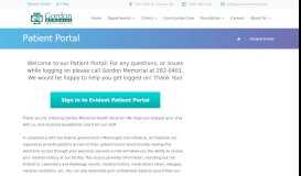 
							         Patient Portal | Gordon Memorial Hospital								  
							    