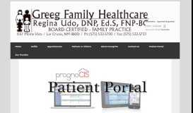 
							         Patient Portal - Greeg Family Health Care								  
							    
