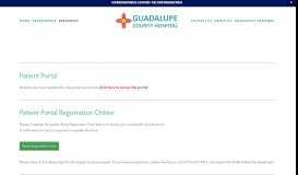 
							         Patient Portal — Guadalupe County Hospital								  
							    