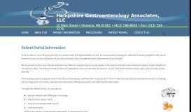 
							         PATIENT PORTAL | Hampshire Gastroenterology Associates, LLC								  
							    