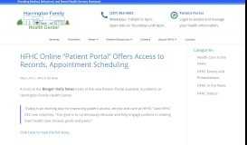 
							         Patient Portal - Harrington Family Health Center								  
							    