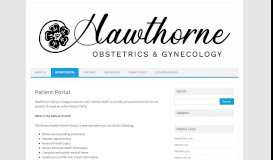 
							         Patient Portal – Hawthorne OB/GYN Associates								  
							    