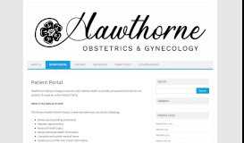 
							         Patient Portal – Hawthorne OB/GYN Associates - Winston-Salem								  
							    