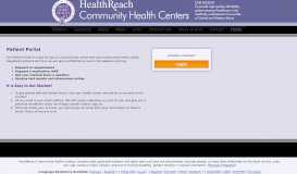 
							         Patient Portal - HealthReach Community Health Centers								  
							    