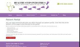 
							         Patient Portal – Healthy Steps Pediatrics								  
							    
