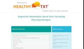 
							         Patient Portal - Healthy-TXT for Presence Saint Joseph Hospital								  
							    