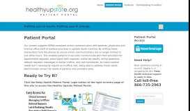 
							         Patient Portal : HealthyUpstate.org								  
							    