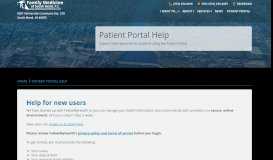 
							         Patient Portal Help - Family Medicine of South Bend								  
							    