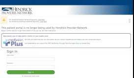 
							         Patient Portal - Hendrick Provider Network - Medfusion								  
							    